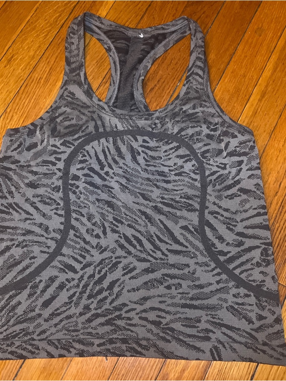 lululemon tiger animal print swifty athletic racerback workout tank top